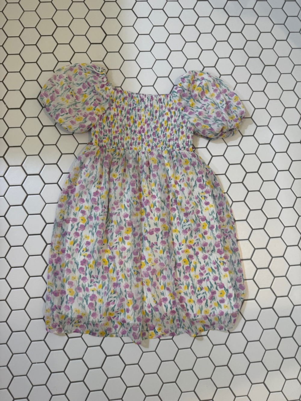Xtraordinary White Floral Kids Dress